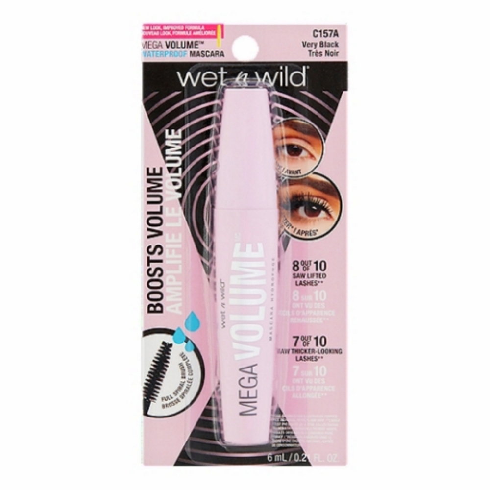 *3/15* NEW Wet n Wild Mega Volume Waterproof Mascara C157A Very Black